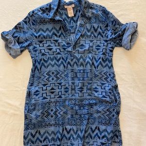 Bohemian soft denim dress
